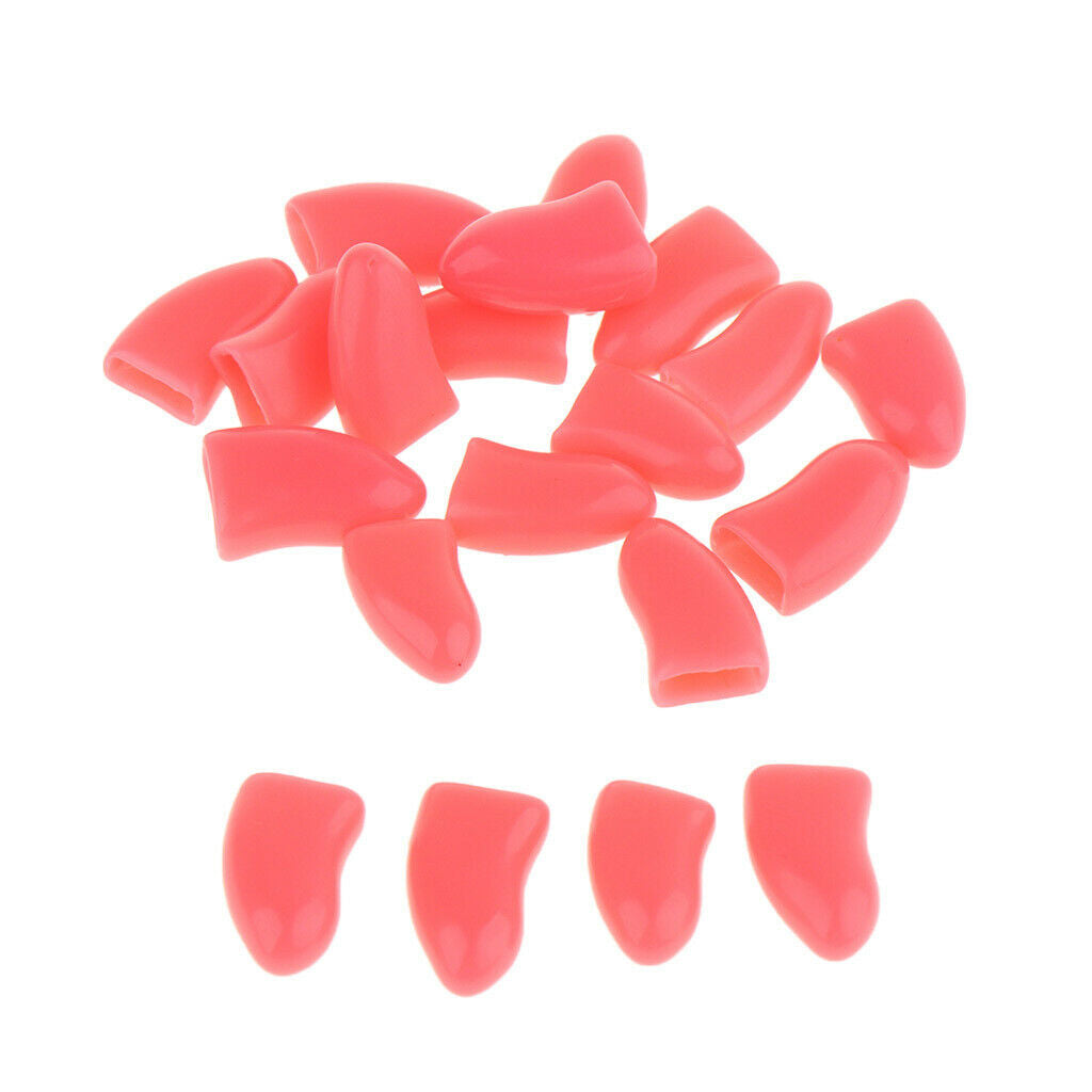 100Pcs Soft Nail Caps for Lovely Pet Dog and Cat Paw Control Red XL