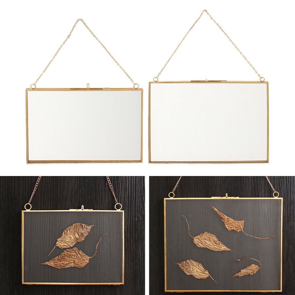 Set of 2 Double Sided Photo Frame Wall Mounted Artwork Display Holder Decor