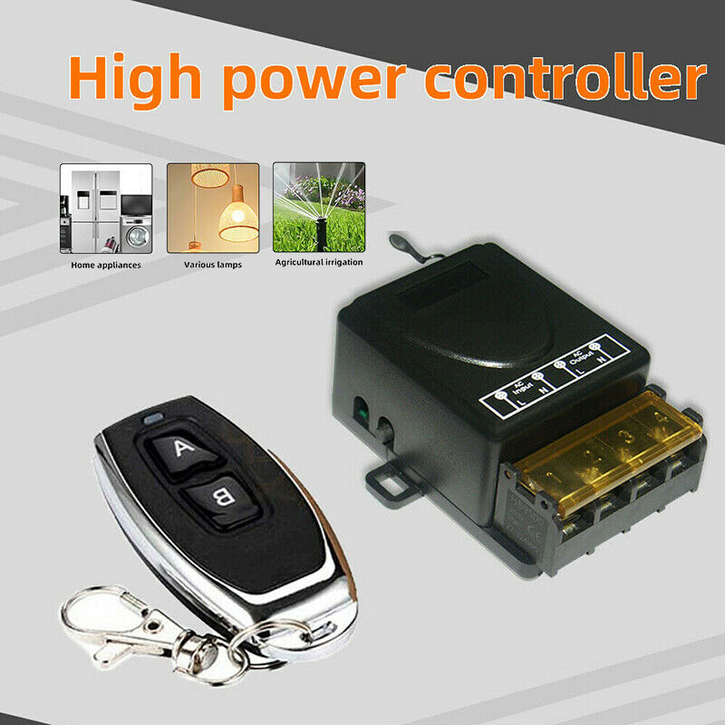 Wireless 110V-240V 30A 433MHz RF Relay Receiver Remote Control Smart Switch