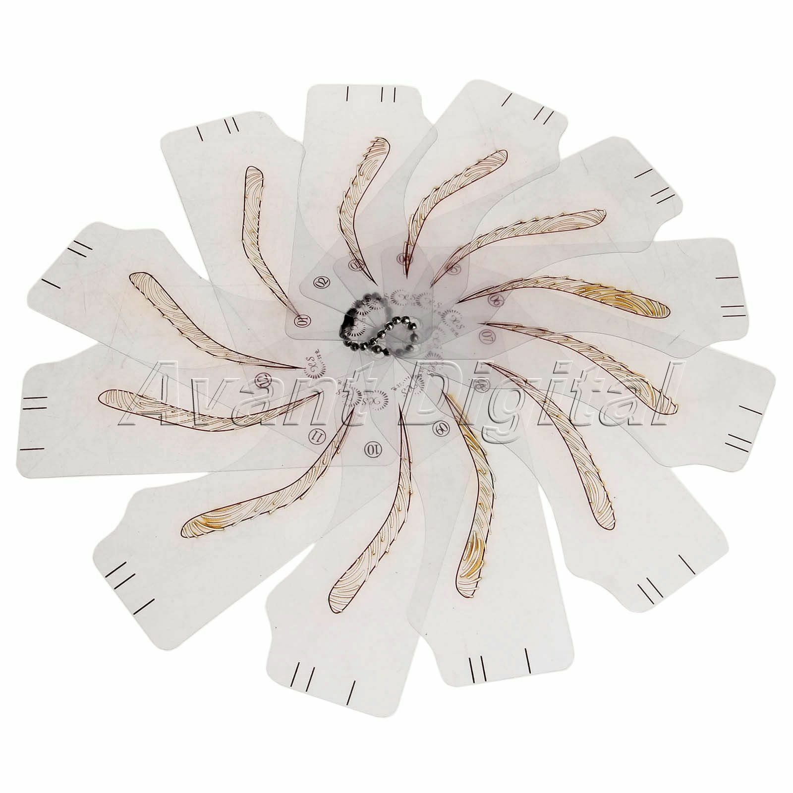 12pcs/Pack Eyebrow Stencil Permanent Makeup Plastic Template Women Beauty Supply