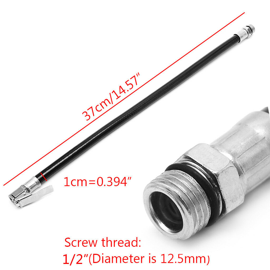 Car Motorcycle Bicycle Flexible Clip On Tyre  Air Tire Chuck Inflator Hose Tool