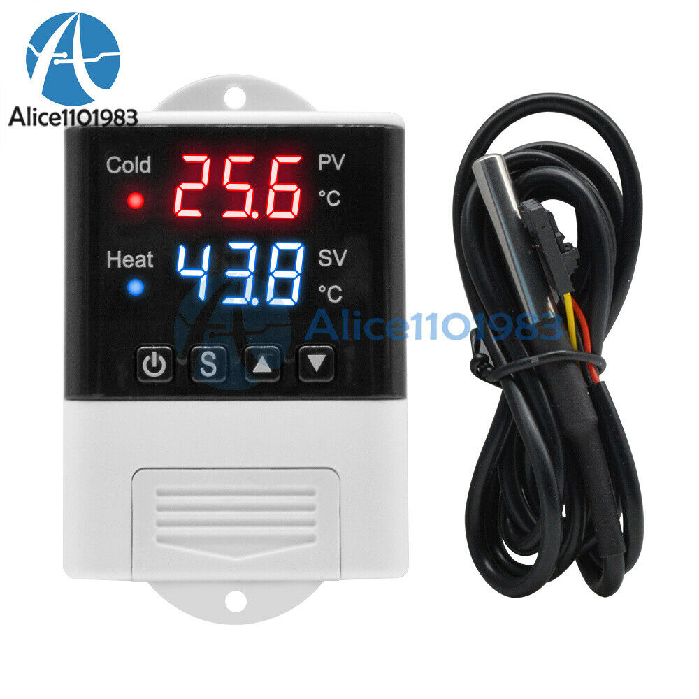 Digital AC110V-220V Dual LED Red+Blue DTC2210 Temperature Controller Thermostat