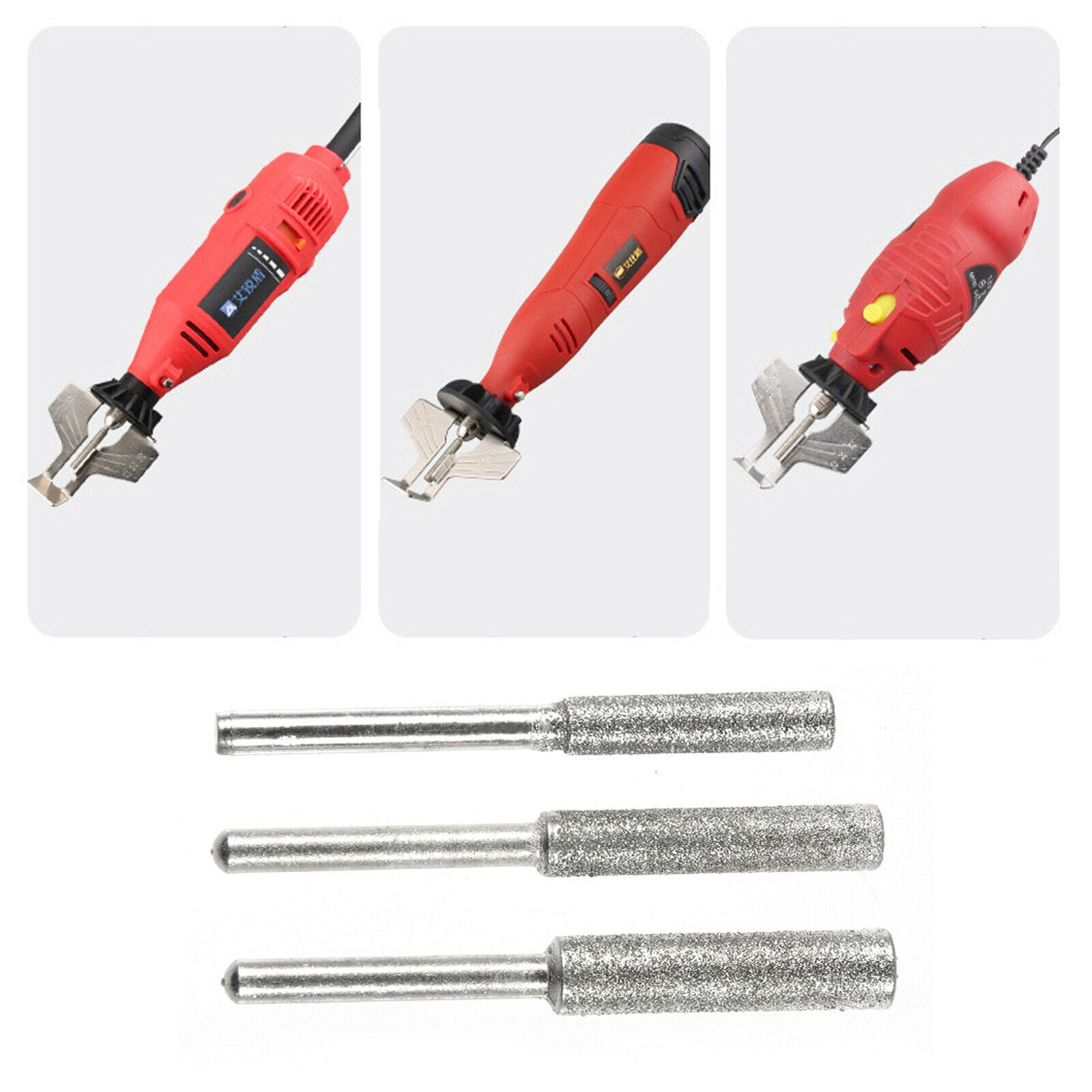 3Pcs Diamond Chainsaw Grinding Head Electric Sharpener Polishing Grinder Burr