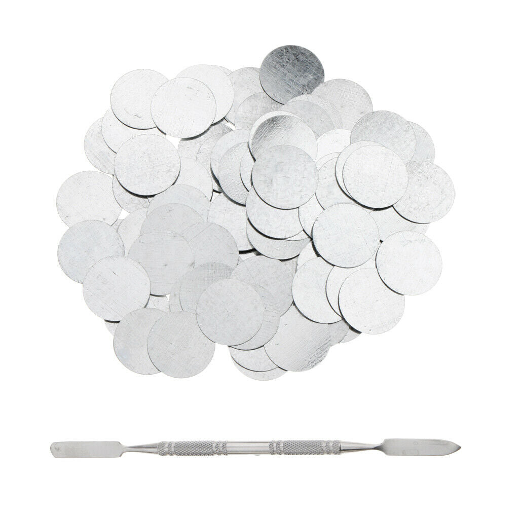 100Pcs 25mm Metal Stickers for Magnetic Palette Empty Eyeshadow Blusher Makeup