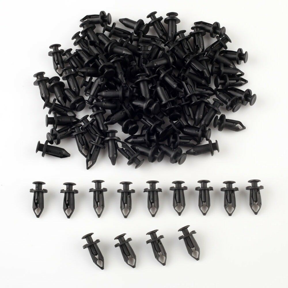 3PCS Car Moulding Trim Pry Tool Pliers+100pc Plastic Push Retainer Fastener Clip