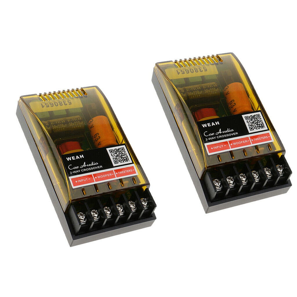 2 Pieces 220W 2-6ohm 2 Way Speaker Frequency Divider Amplifier Crossover Filter