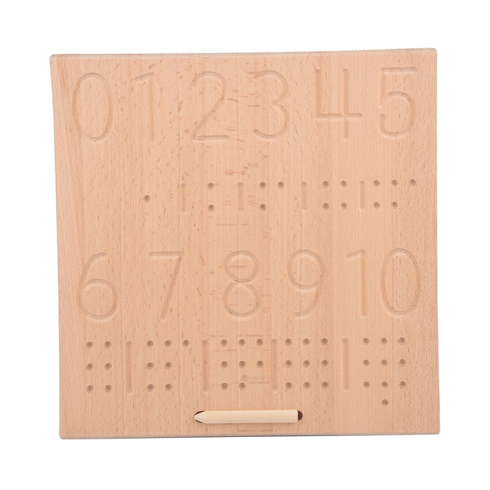 Montessori Educational Wooden ToyBraille Number Tracing Board for Preschool Kids