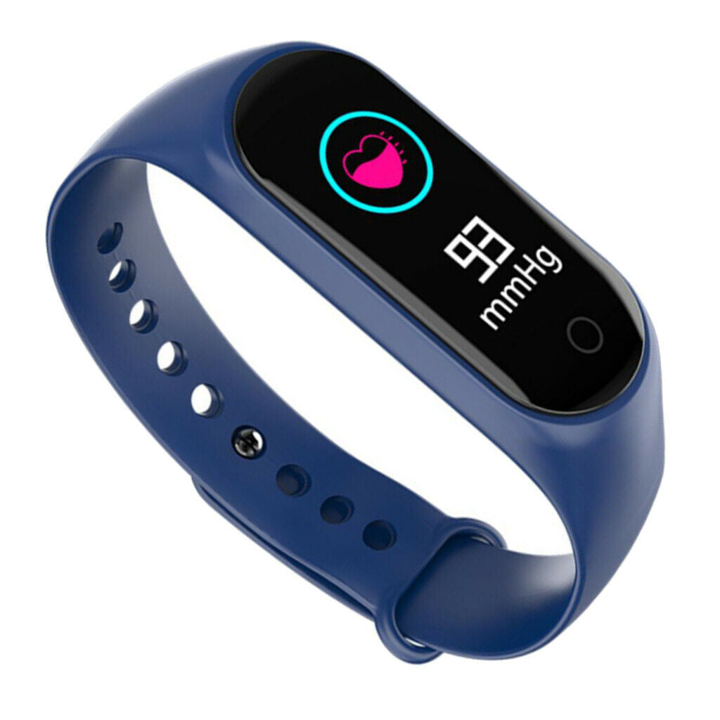 New M3S Intelligent Sports Ring Watchband Color Screen Bluetooth Blue