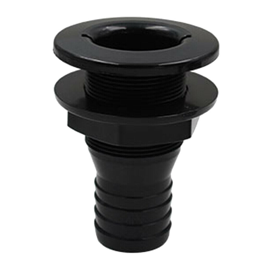 1-1/2'' Black Plastic Marine Yacht Bilge Pump Thru-Hull Fittings For Boat