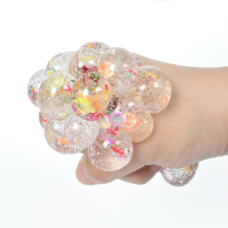 6cm Anti-Stress Ball Funny Fruit Slice Grape Squeeze Mood Autism Kids VenDEAU