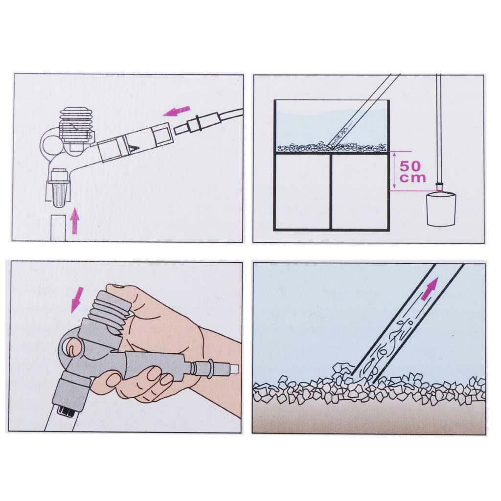 Aquarium Gravel Cleaner Fish Tank Water Changer Filter Gravel Cleaning