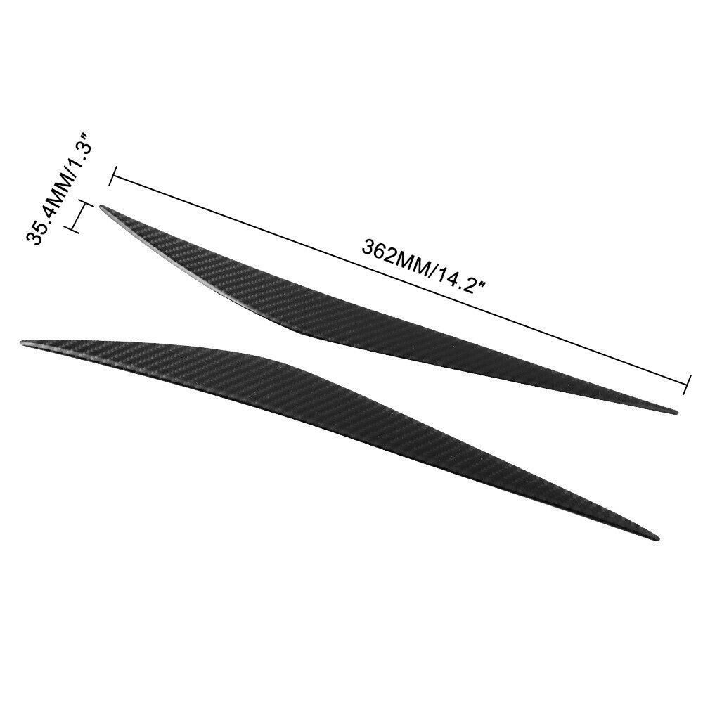 Carbon Fiber Headlight Eyebrow Eyelid Cover Trim For BMW 3 Series F30 2013-2017
