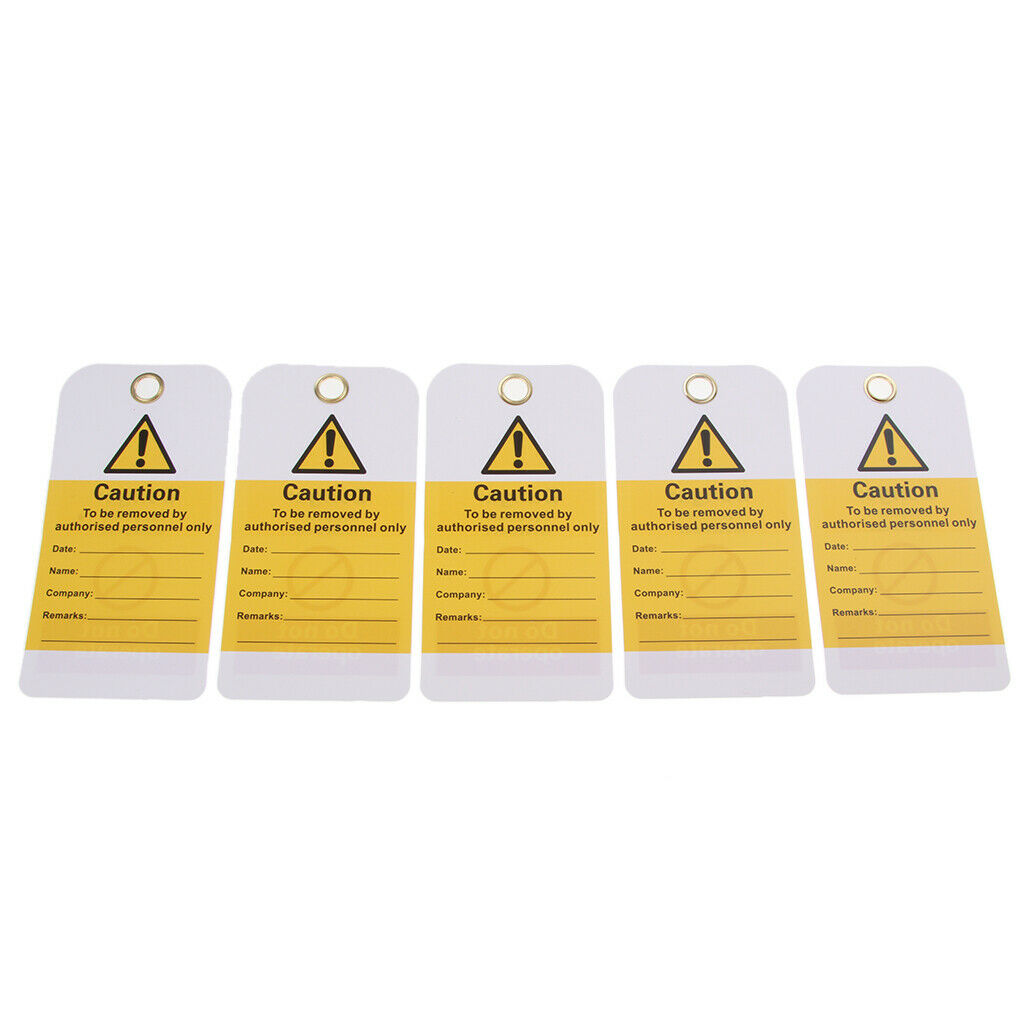 5PCS Security Lockout Tagout Tag Safety Name Remark Card Label A