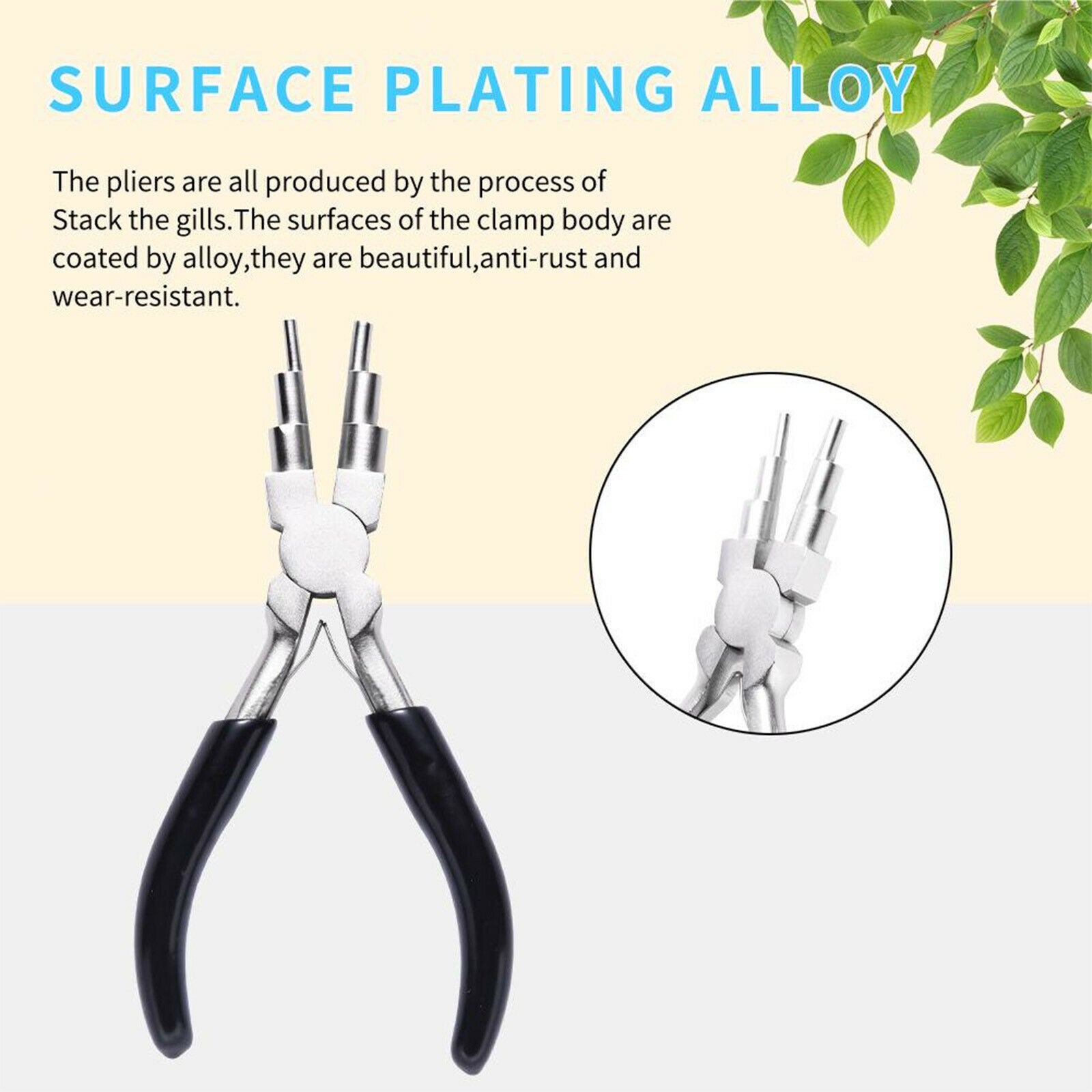 6 in 1 Bail Making Pliers Wire Looping 3-9.5mm Jewelry Beading Making Supplies