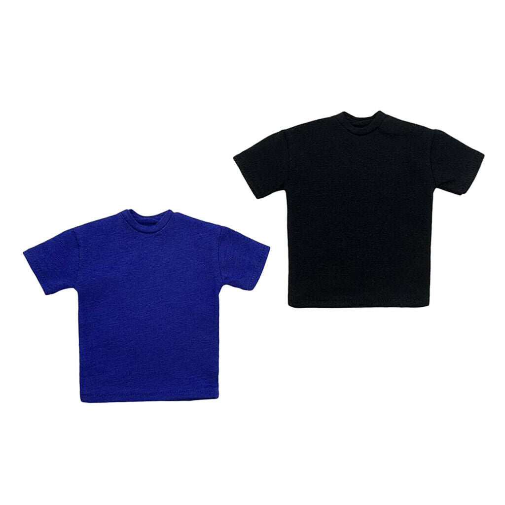 2x 1/6 Short Sleeve T-shirt for 12inch Phicen Male Figures Dress-Up Accs