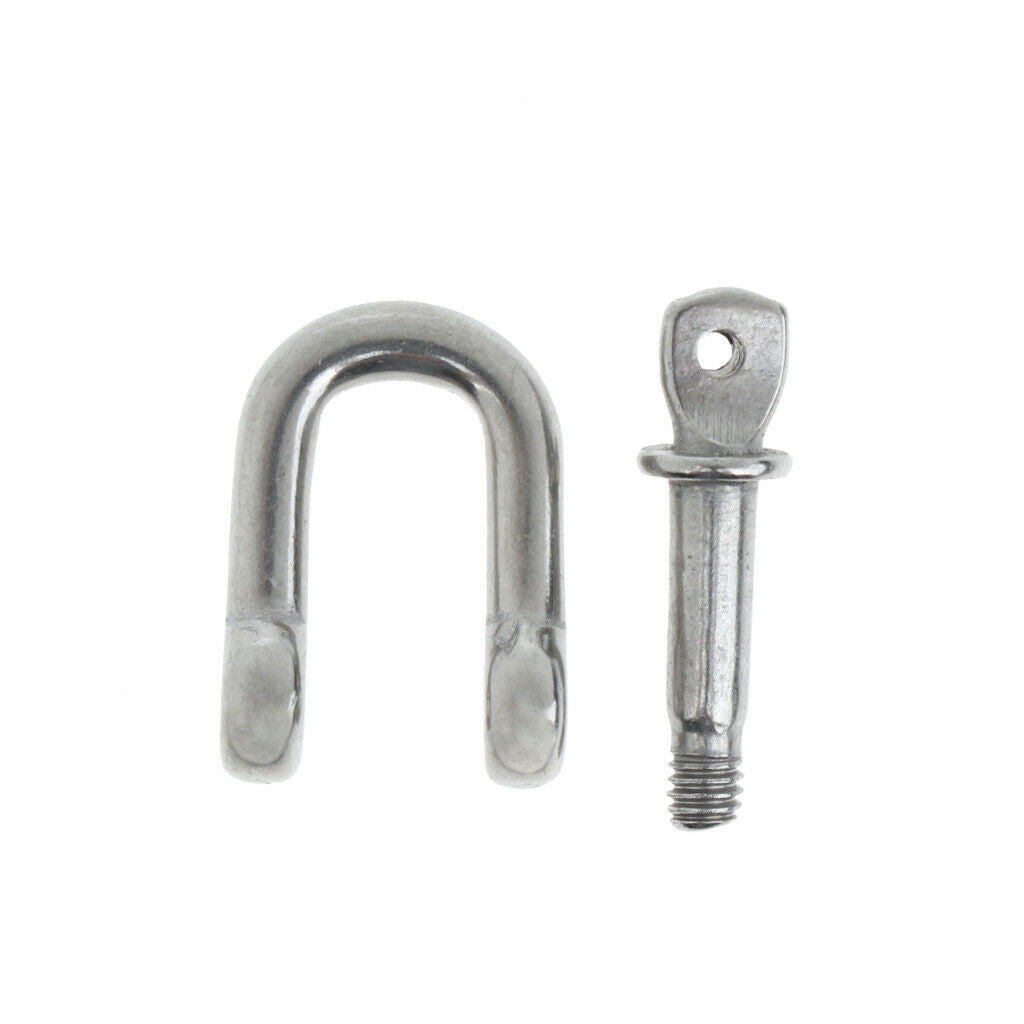 4pcs Bow Shackle with Screw Pin 4mm(M4) -Stainless Steel, Marine Hardware /Boat