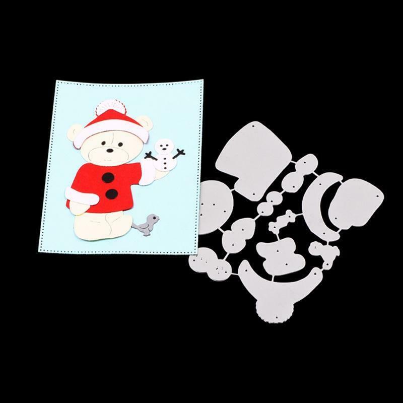 Christmas Bear Metal Cutting Dies Stencil DIY Scrapbooking Album Paper Card Mold