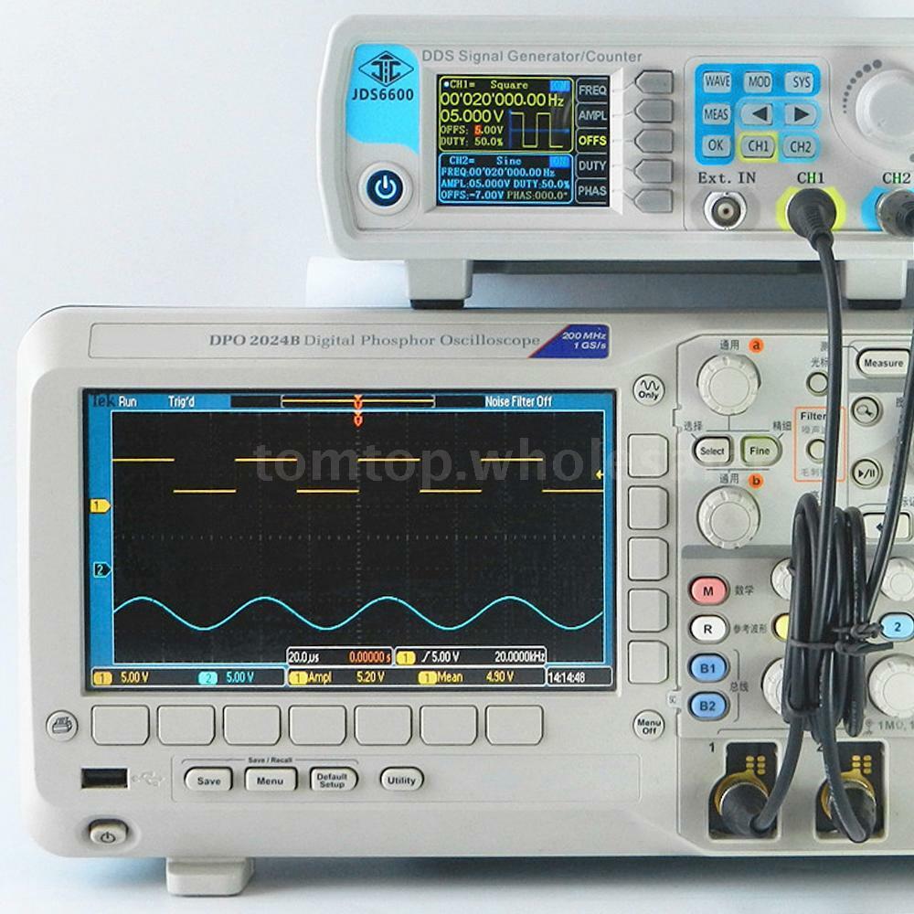 JDS6600 30MHz 2.4" TFT DDS Signal Generator Counter Frequency Meter Silicone GDY