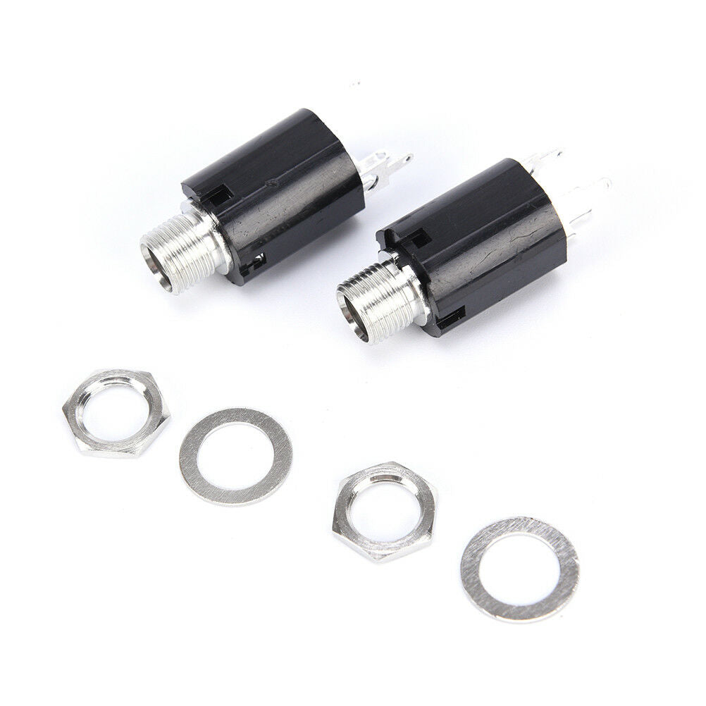 2X Guitar Endpin Jack 6.35 Input For Guitar Pickup Output Guitar Accessor.l8
