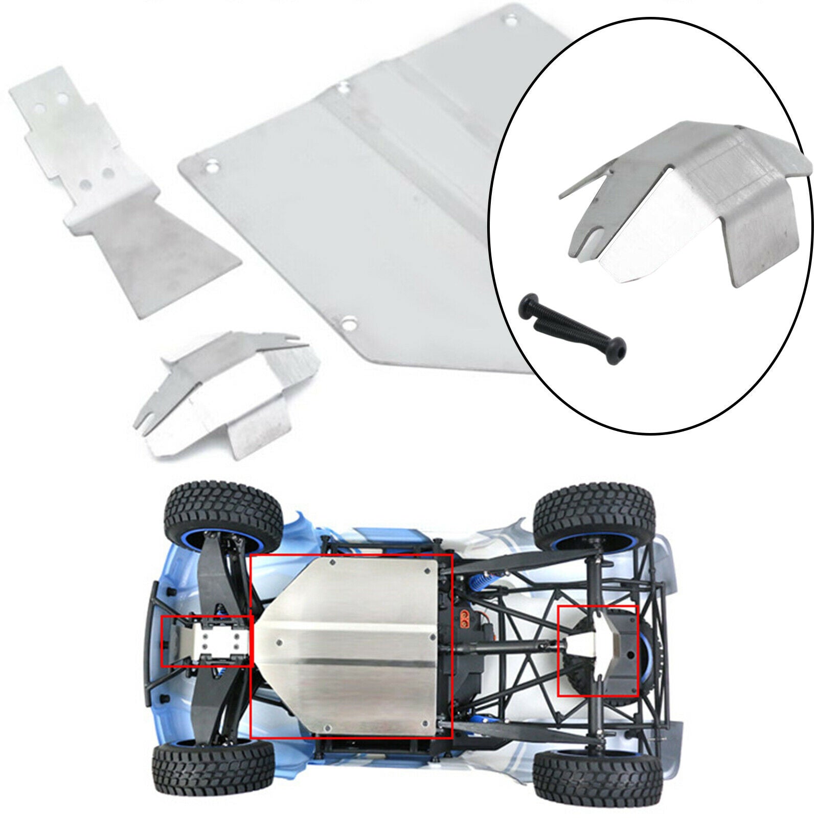 RC Rear Axle Protection for LOSI BAJA REY V2 Crawler Trucks Accessories