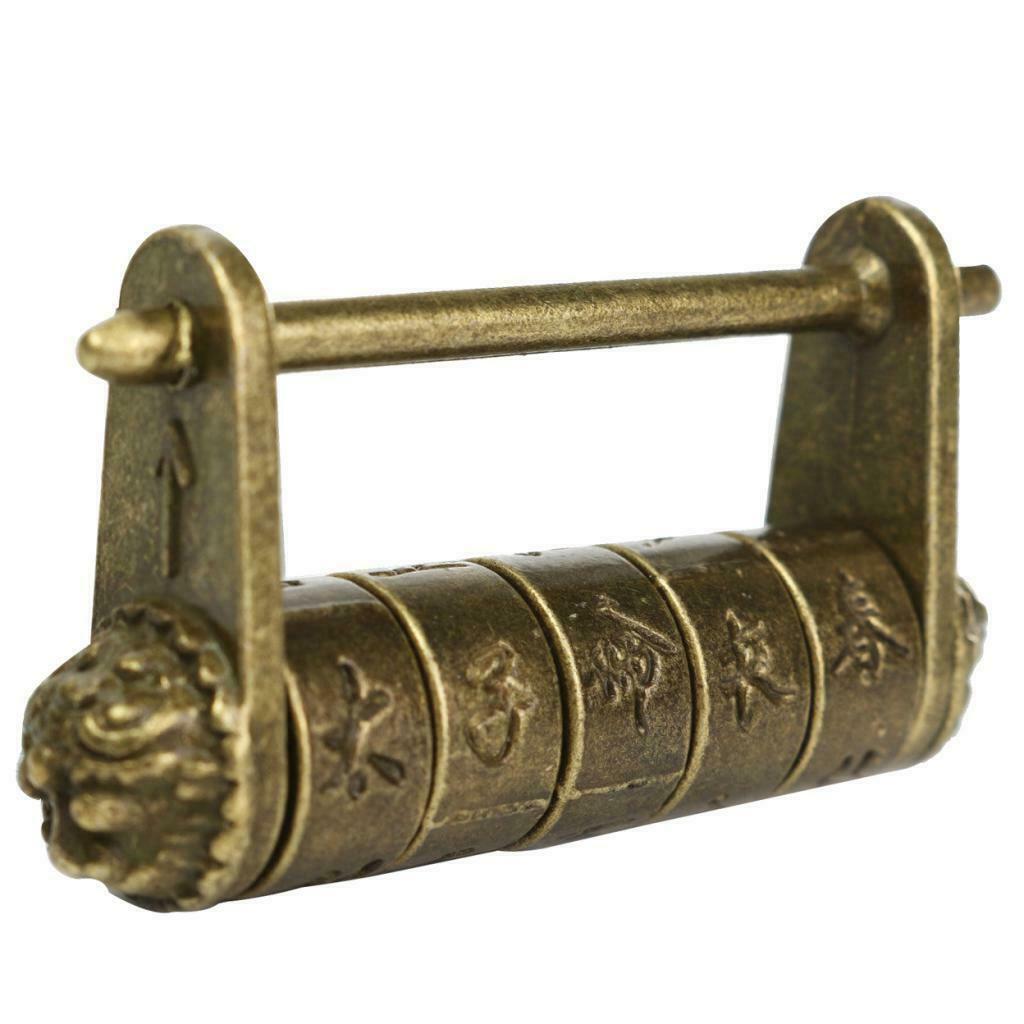2Pcs Door Zinc Alloy Chinese Characters Password Padlock for Travel Suitcase
