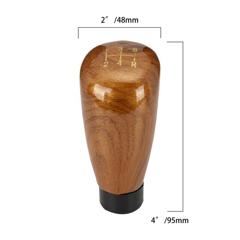 5 Speed Manual Transmission Wood Style Gear Shift Knob Shifter Universal For Car