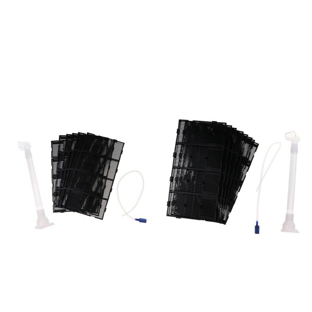 2 Pcs Fish Tank Under Water Filter Aquarium Bottom Filtration Plate Air Tube