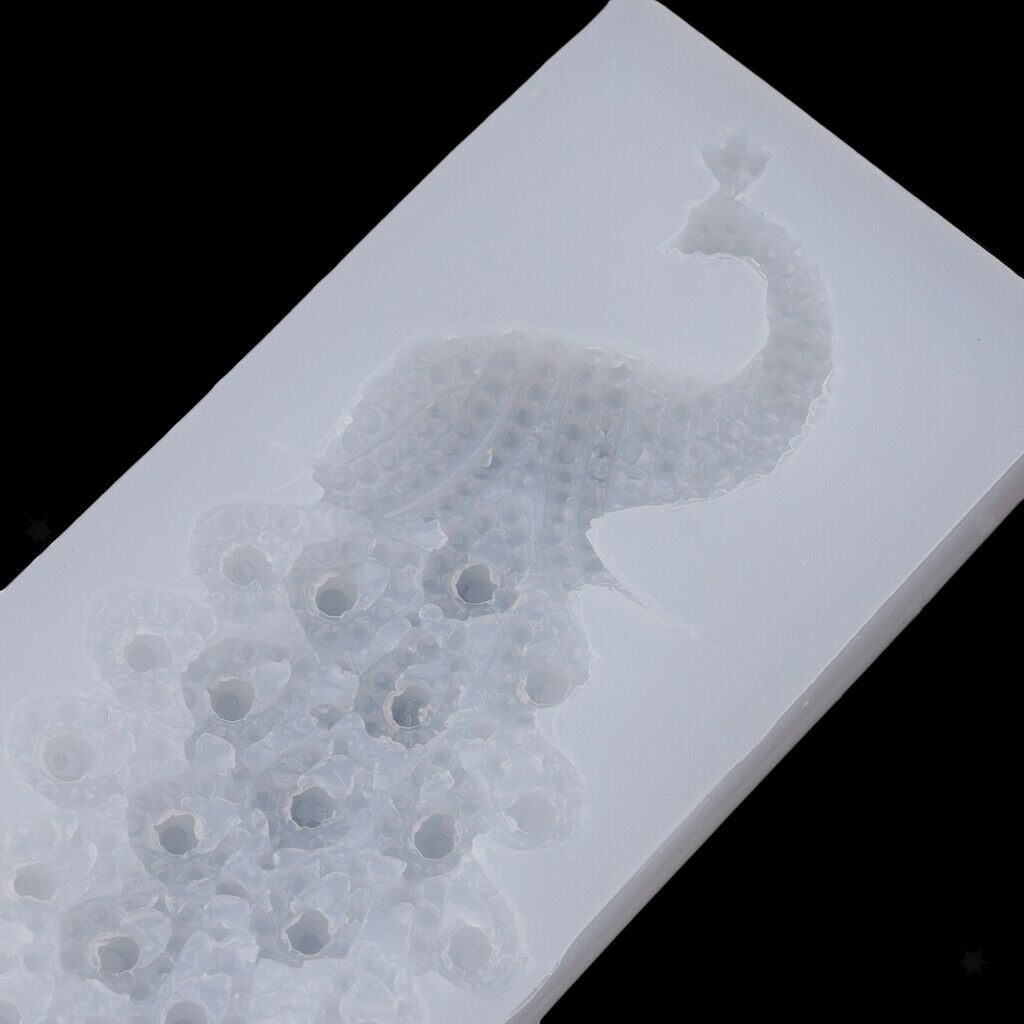 DIY Peacock Silicone Mold Jelly Mould Cupcake Fondant Cake Decorating Tools