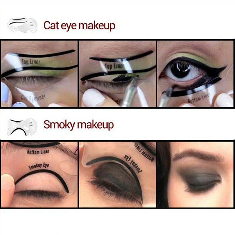 10pcs Cat Smokey Eyeliner Stencil Eye Shadow Guide Makeup Simple ToAPUKQ XC
