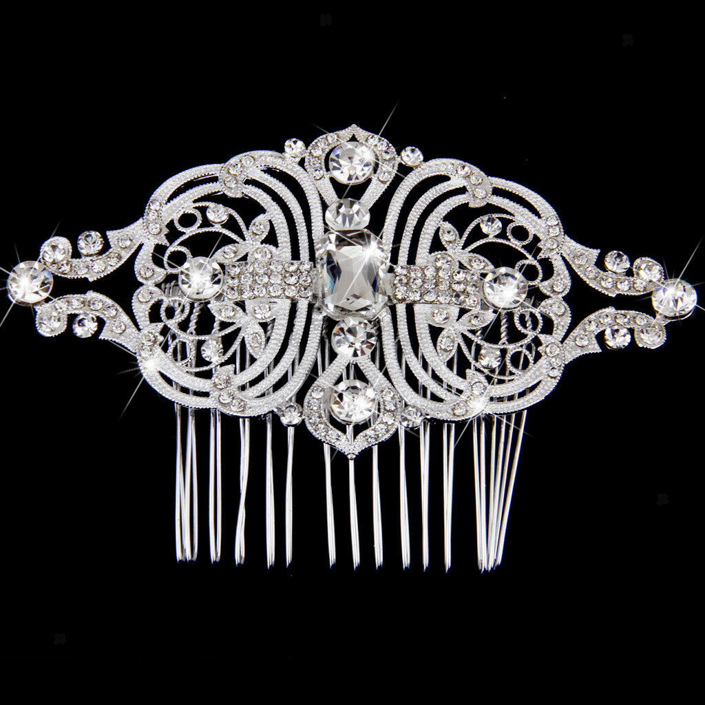 Copper Hair Comb Bridal Wedding Rhinestone Hair Accessories