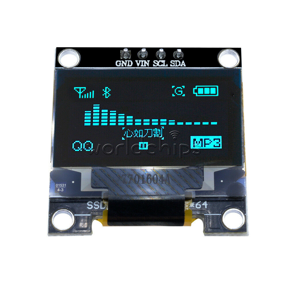 I2C IIC 0.96" Serial 128X64 128*64 Blue OLED LCD LED Display Module for Arduino