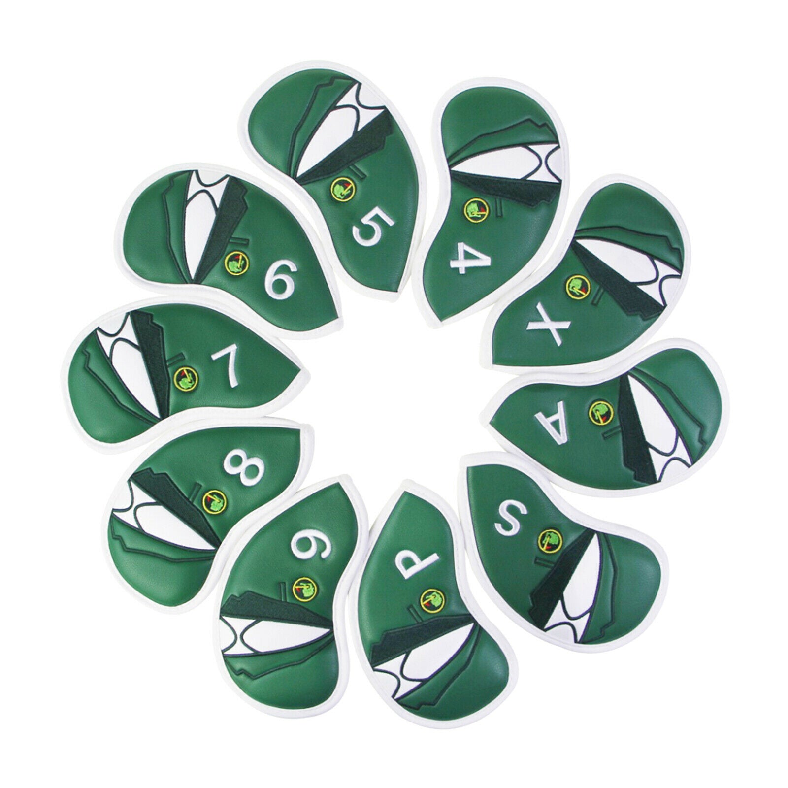 10pcs Durable Golf Iron Headcover Wedges Club Head Cover Fits All Brands