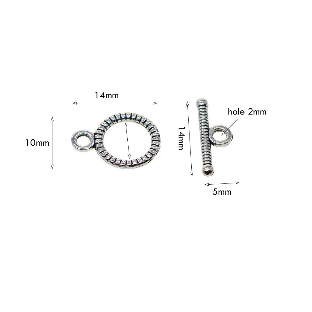 100x Carved OT Toggle Clasps Fashion Jewelry Making Connector End Clasp