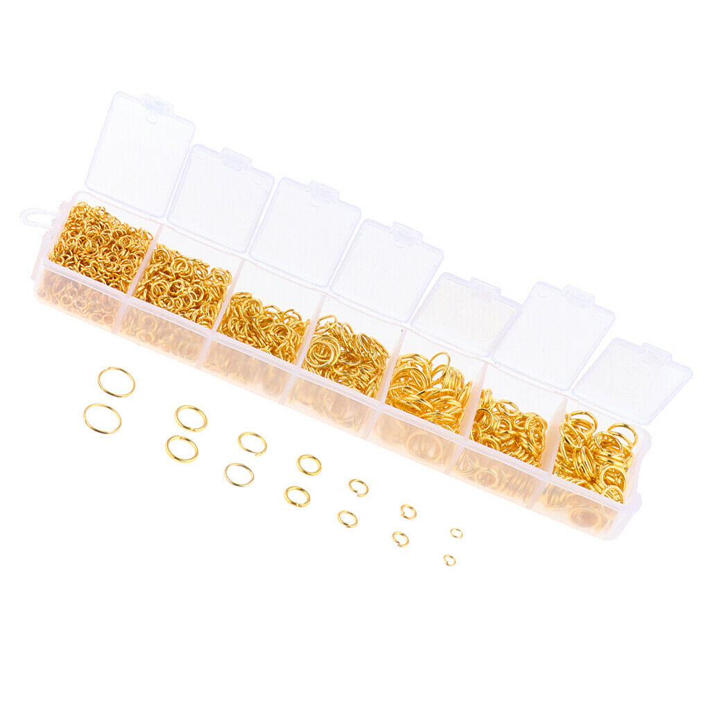 2Box 1500x Metal Open Jump Rings for Jewlery Findings DIY Pendants Supplies