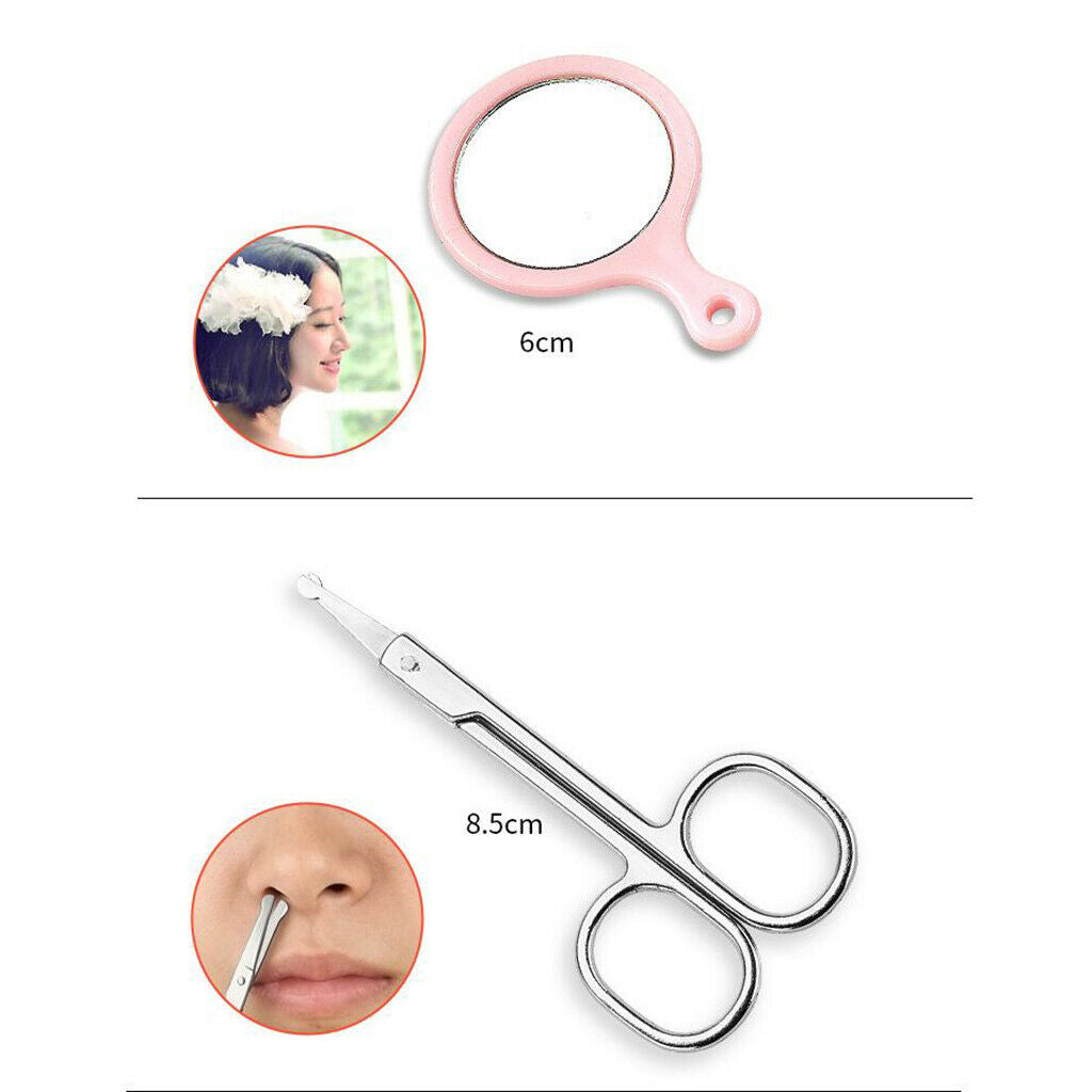 10pcs 10 in 1 Eyebrow Tools Tweezers Safe Scissors Razor Eyelash Curler Set