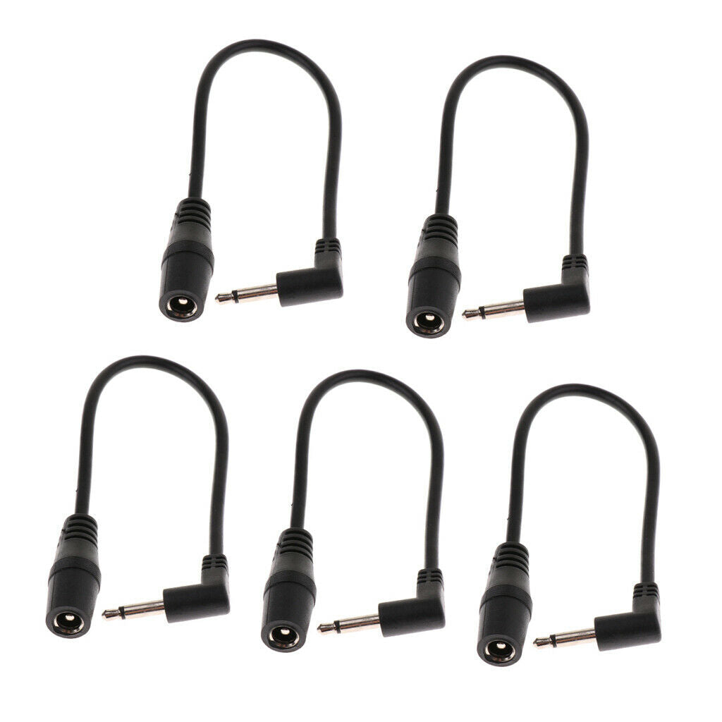 5pcs 5.5mm to 3.5mm Guitar Effect Pedals Power Supply Cable 20.5cm
