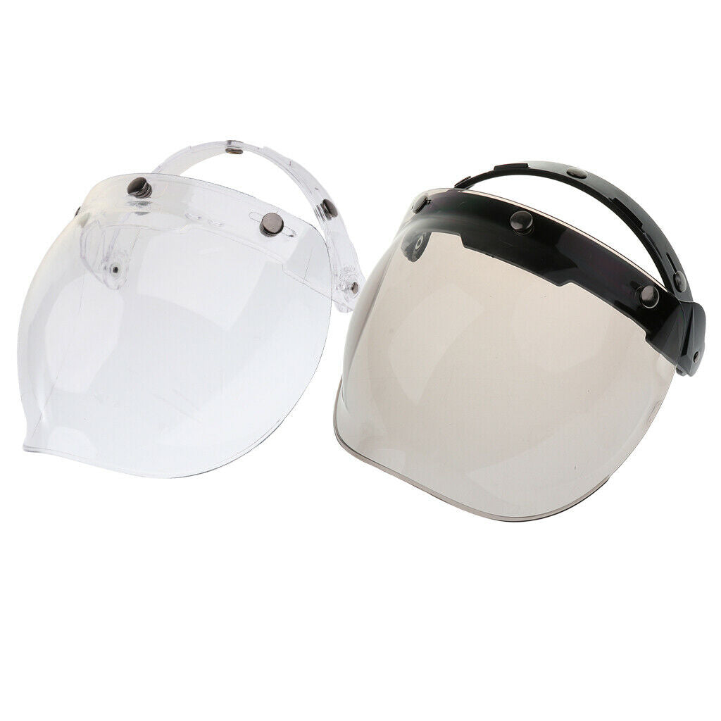 2 Colors Bubble Shield Visor for Biltwell Bonanza Gringo & 3 Snap Helmets