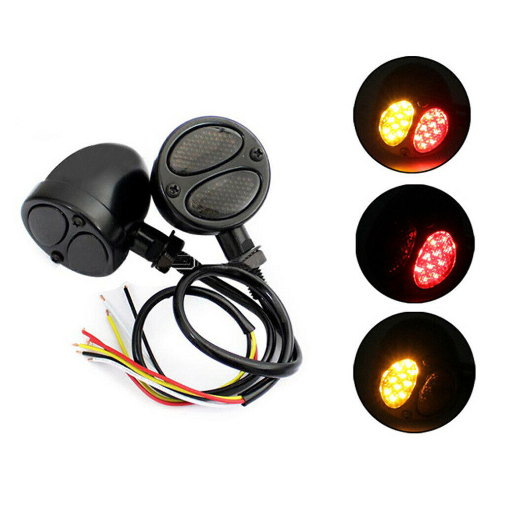 Pair of Universal Motorcycle Turn Signals Indicator Turning Lights