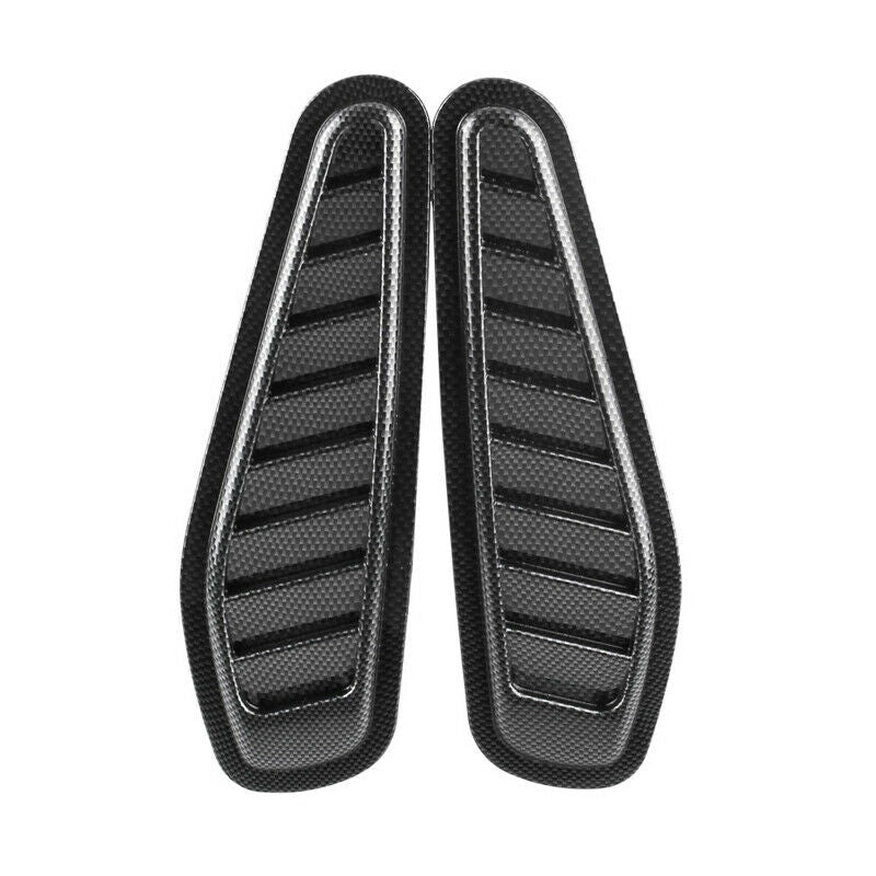 Carbon Fiber Look Car Air Flow Intake Scoop Turbo Bonnet Vent Cover Hood Durable