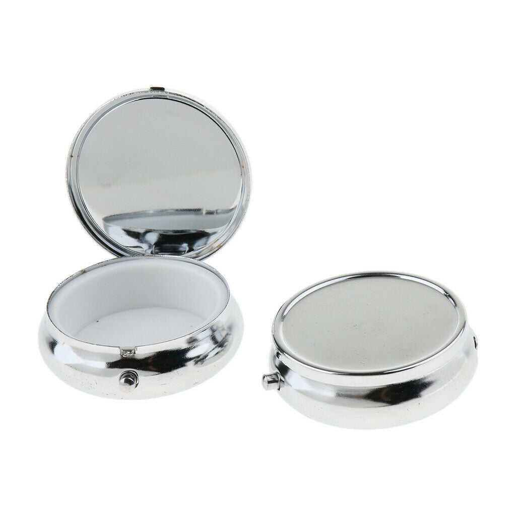 Metal Pill Box Holder Medicine Case Storage Vitamin Organizer Purse 1 Slots