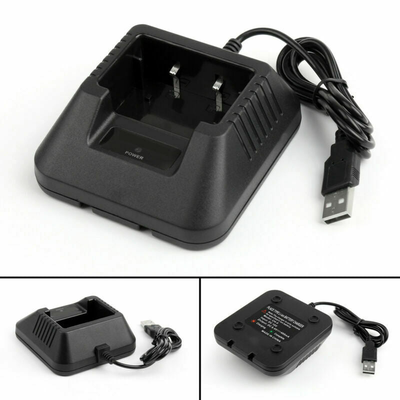 4XUSB Car Radio Battery Charger For BAOFENG BF-UV5R UV5RA UV5RB Two Way Radio