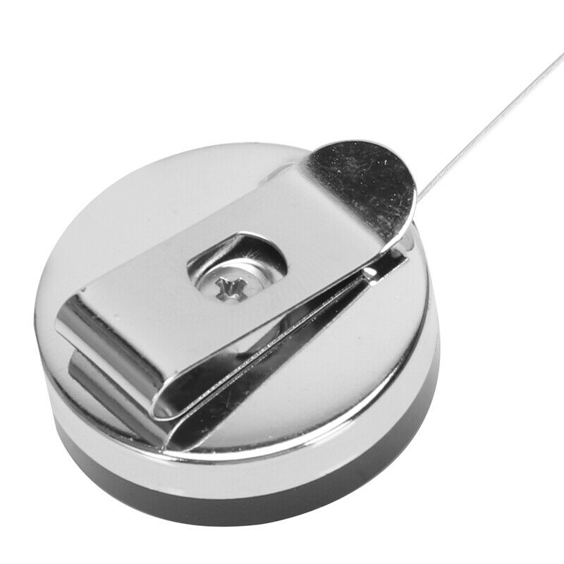 Retractable metal key  card badge holder steel recoil  belt clip pull KeychainK9