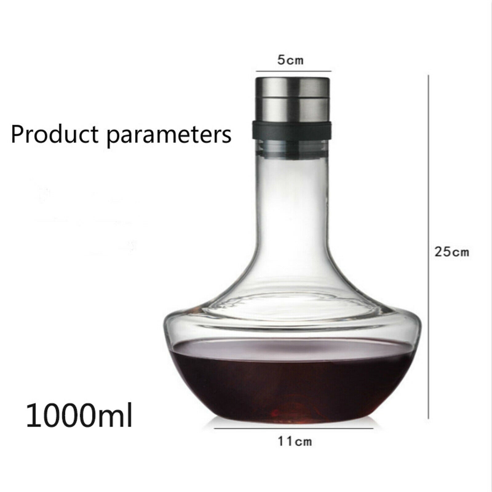 Red Wine Decanter 1500ml Capacity Provides  Aerating with Stopper