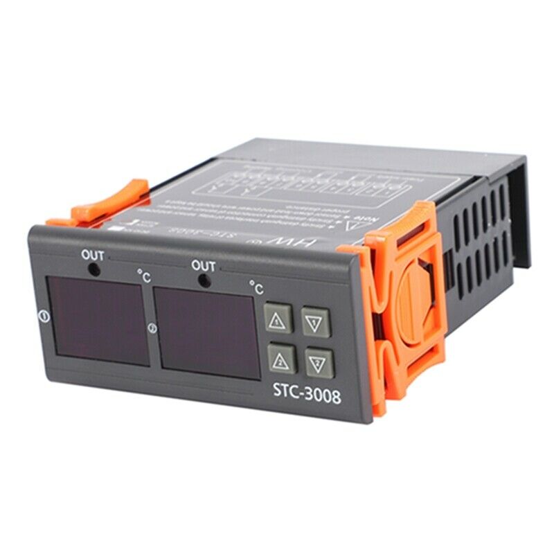 Stc-3008 110-220V Dual Digital Thermostat Temperature Controller For IncubatorT6