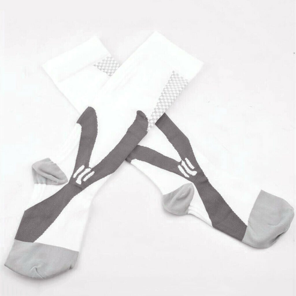 5Pairs Sports Compression Socks Anti Fatigue Anti Sweat Knee High Stockings