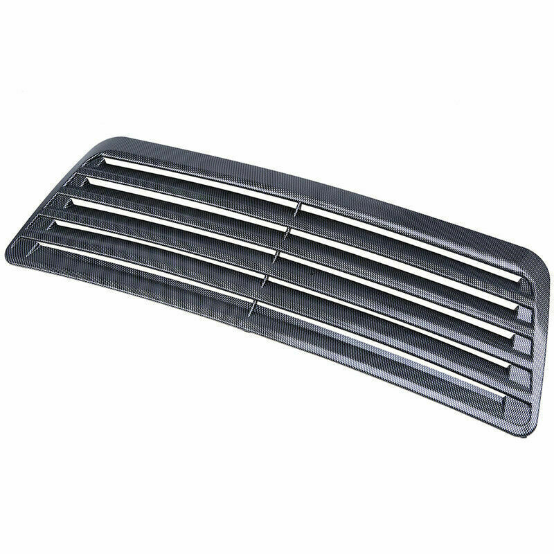 Carbon Fiber Look Decorative Air Flow Cover Hood Bonnet Intake Scoop Turbo Vent