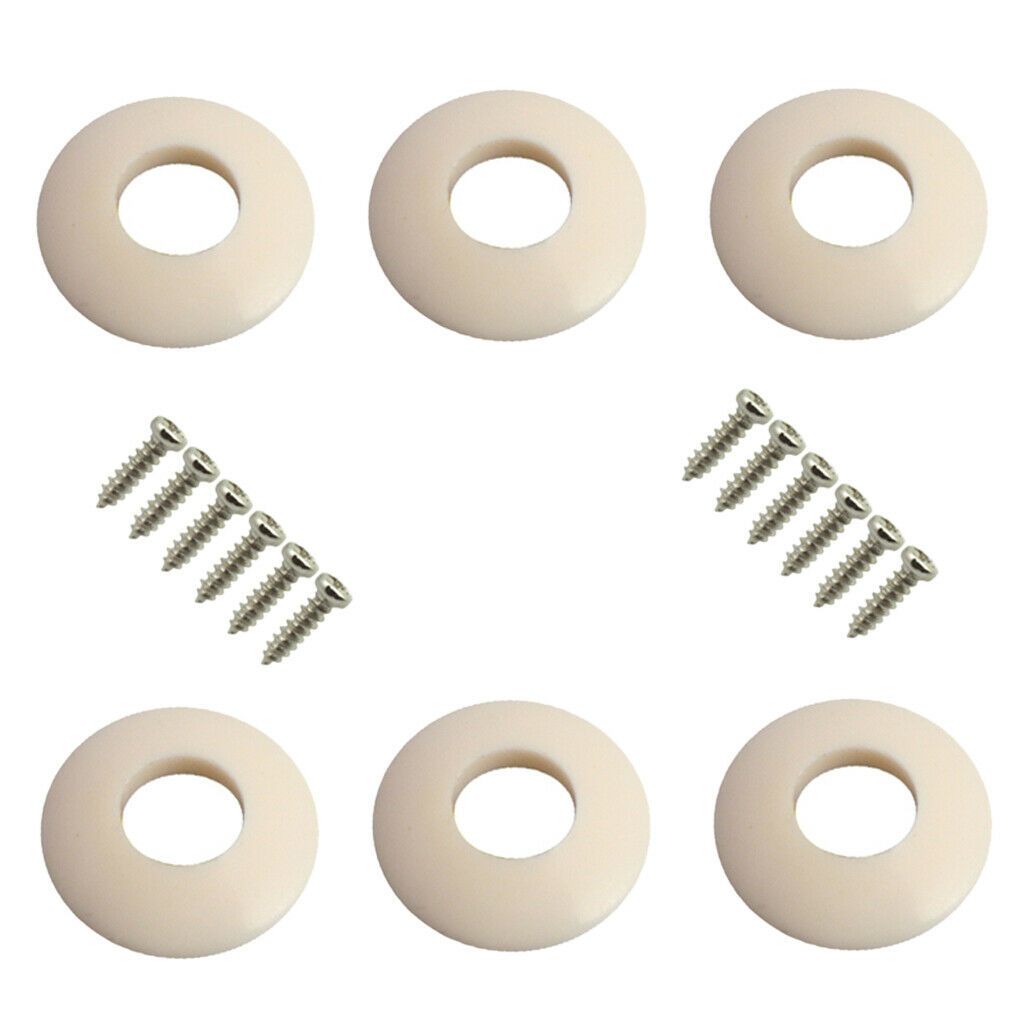 6pcs Plastic Ferrules Washers Gasket for Guitar Tuning Pegs Machine Heads