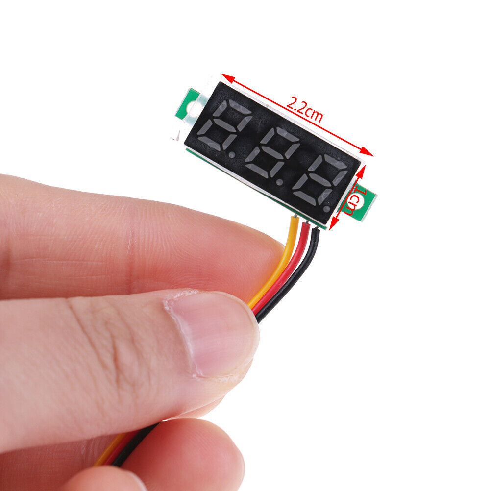 3-Wire mini DC 0-100V voltmeter LED panel 3-digital display voltage.l8