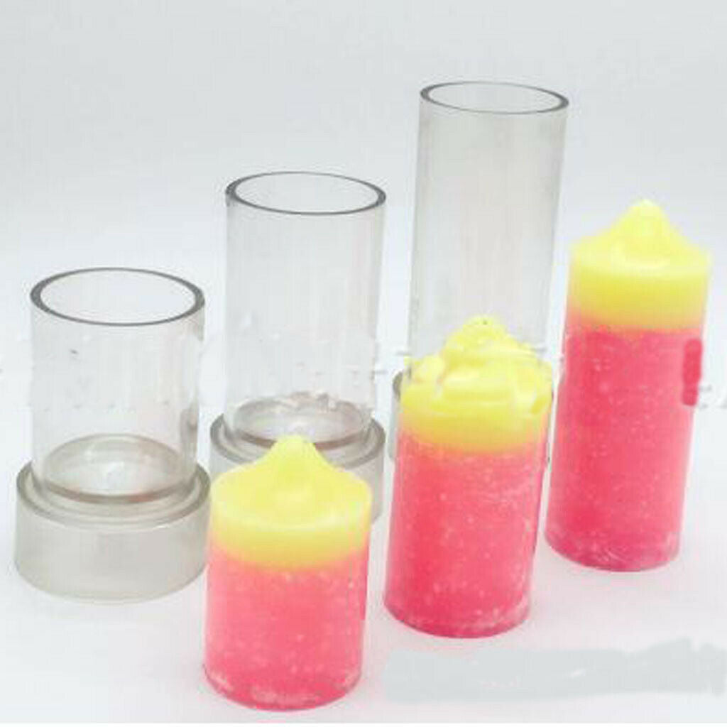 2X Plastic Clear Candle Molds Soap Mold Tool DIY Candles Making Craft S