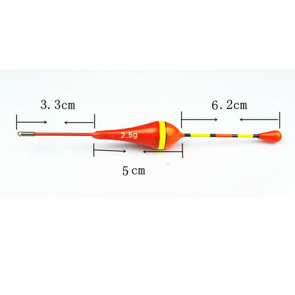 10 pieces 2.5g fishing paulownia wooden float bobber carp coarse fishing red